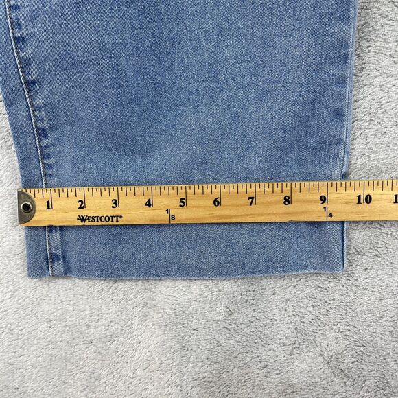 Sidefeel Jeans Womens 16 Blue Denim Cotton Stretch Loose High Rise Straight Leg - Picture 11 of 13